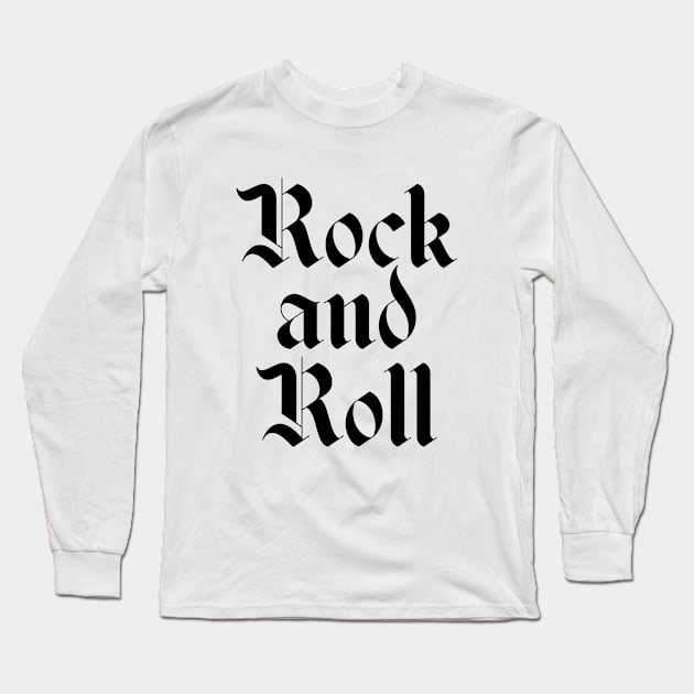 Rock and roll logo Long Sleeve T-Shirt by lkn